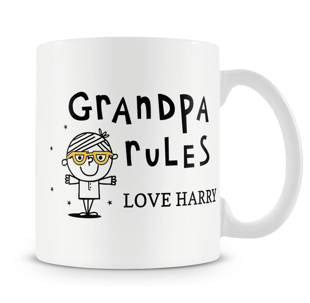 Grandpa Rules Personalised Mug